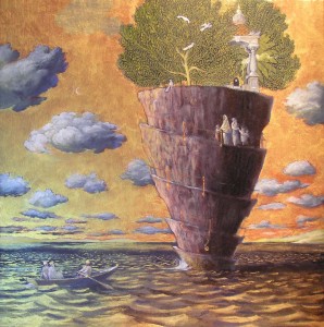 shiva-temple1 Shiva Temple, oil on canvas, 30 x 30 cm (SOLD)