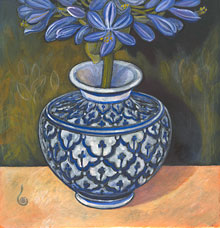 Agapanthus in Thai Vase